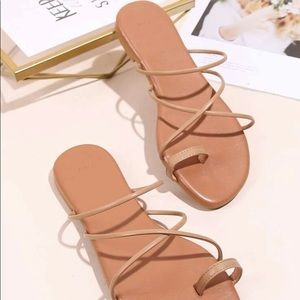 Toe Ring Cross Strap Sandals